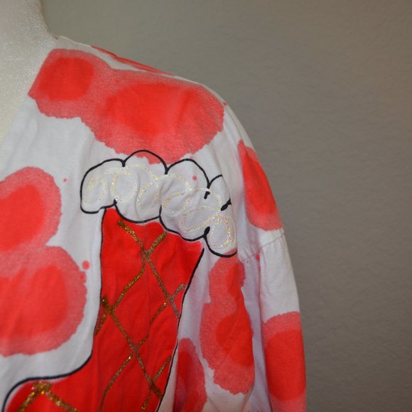 Sz XXL Dee's Tees 80's Vintage Ugly Christmas Sweater Jacket - Picture 9 of 14